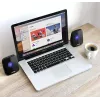 Garsiakalbis Audiocore AC835 laidinis 2.0 6 W USB juodos spalvos staliniai garsiakalbiai