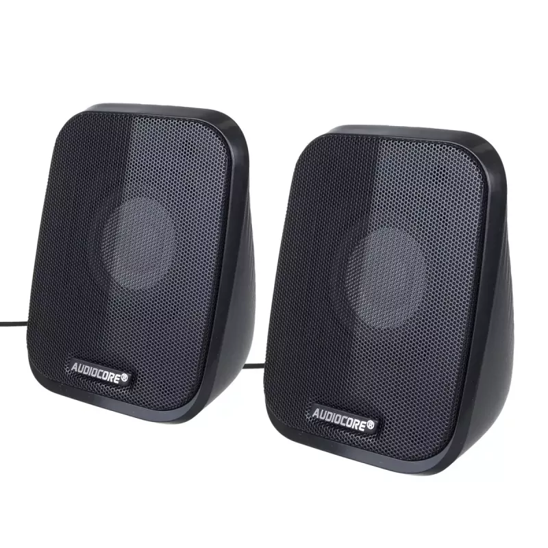 Garsiakalbis Audiocore AC835 laidinis 2.0 6 W USB juodos spalvos staliniai garsiakalbiai