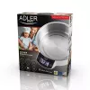 Elektroninės virtuvinės svarstyklės Adler AD 3166 – 5 kg talpa, 1 g tikslumas, nerūdijančio plieno dubuo 0,9 l, LCD, laikmatis