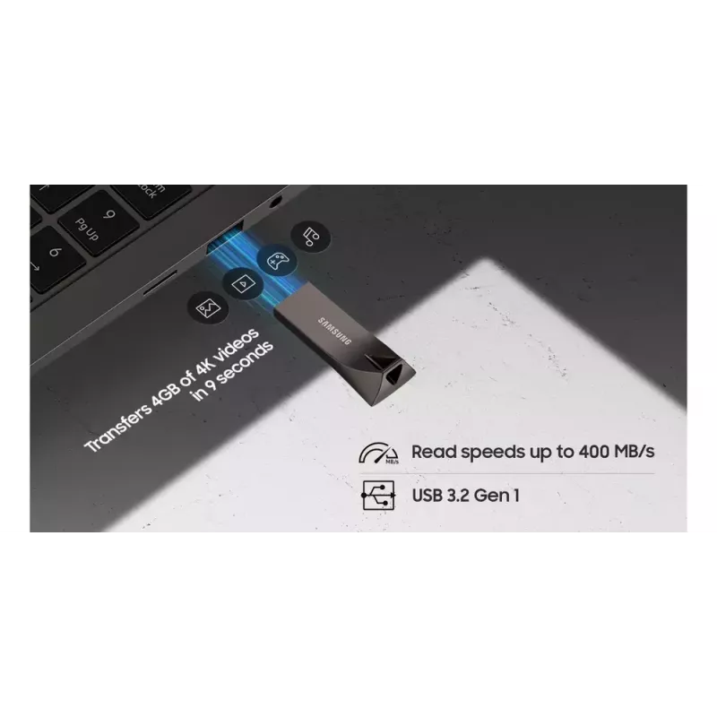 Samsung MUF-128BE USB atmintinė 128 GB USB Type-A 3.2 Gen 1 (3.1 Gen 1) sidabrinė