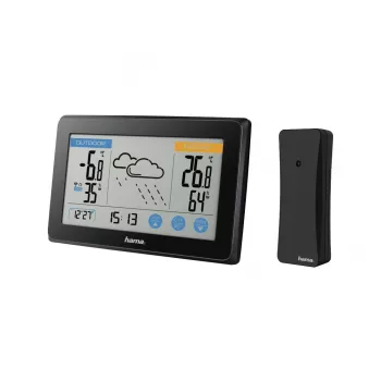 Higrometras Termometras Hama Touch Black LED Battery