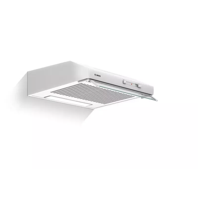 Sieninis gartraukis Bosch Serie 2 DUL62FA21, 600 mm, baltas, 3 greičiai, 250 m³/h, vilnonis filtras