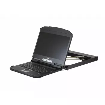 ATEN 18.5 colio dviejų bėgių USB HDMI-DVI-VGA Full HD konsolė