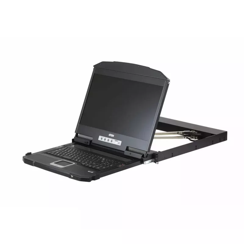 ATEN 18.5 colio dviejų bėgių USB HDMI-DVI-VGA Full HD konsolė