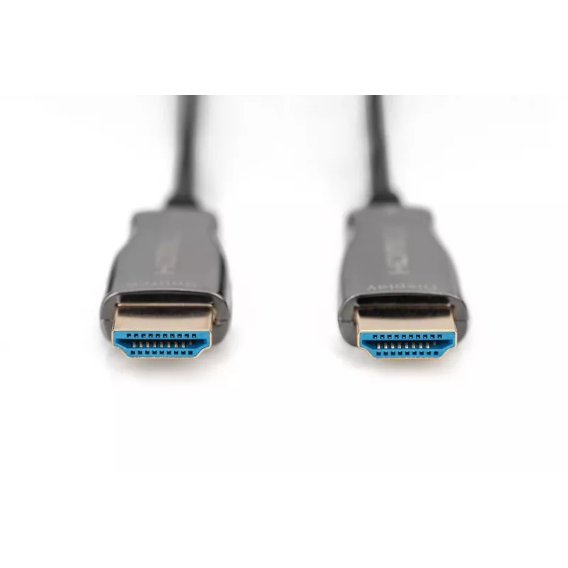 DIGITUS HDMI AOC hibridinis-šviesolaidinis kabelis, Type A M/M, 15m UHD 4K@60Hz, CE, juodas