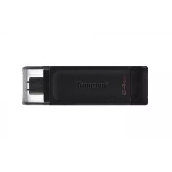 Kingston Technology DataTraveler 64GB USB-C 3.2 Gen 1 70, 64 GB, USB Type-C, 3.2 Gen 1 (3.1 Gen 1), Cap, 7 g, Juoda