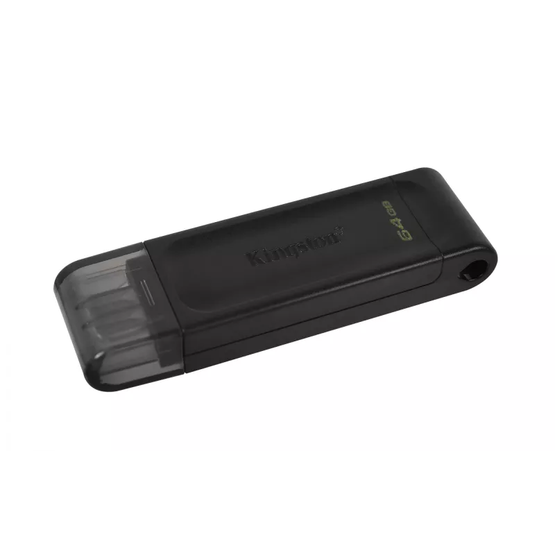 Kingston Technology DataTraveler 64GB USB-C 3.2 Gen 1 70, 64 GB, USB Type-C, 3.2 Gen 1 (3.1 Gen 1), Cap, 7 g, Juoda
