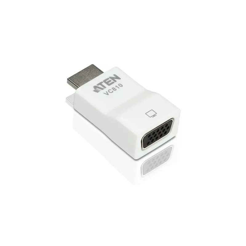 ATEN HDMI į VGA keitiklis, balta, plastikas, 1920 x 1200 pikselių, 1080p, HDMI, VGA