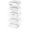 Šaldiklis Bosch Serie 6 GSN54AWDV — 328 L neto, NoFrost, FastFreeze, LED ekranas, Baltas