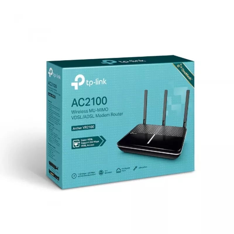 TP-Link AC2100 belaidis MU-MIMO VDSL/ADSL modeminis maršrutizatorius