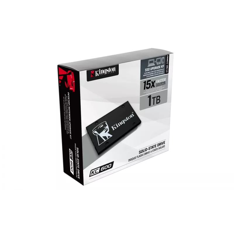 Kingston Technology 1024G SSD KC600 SATA3 2.5 colio, 1 TB, 2.5 colio, 550 MB/s, 6 Gbit/s
