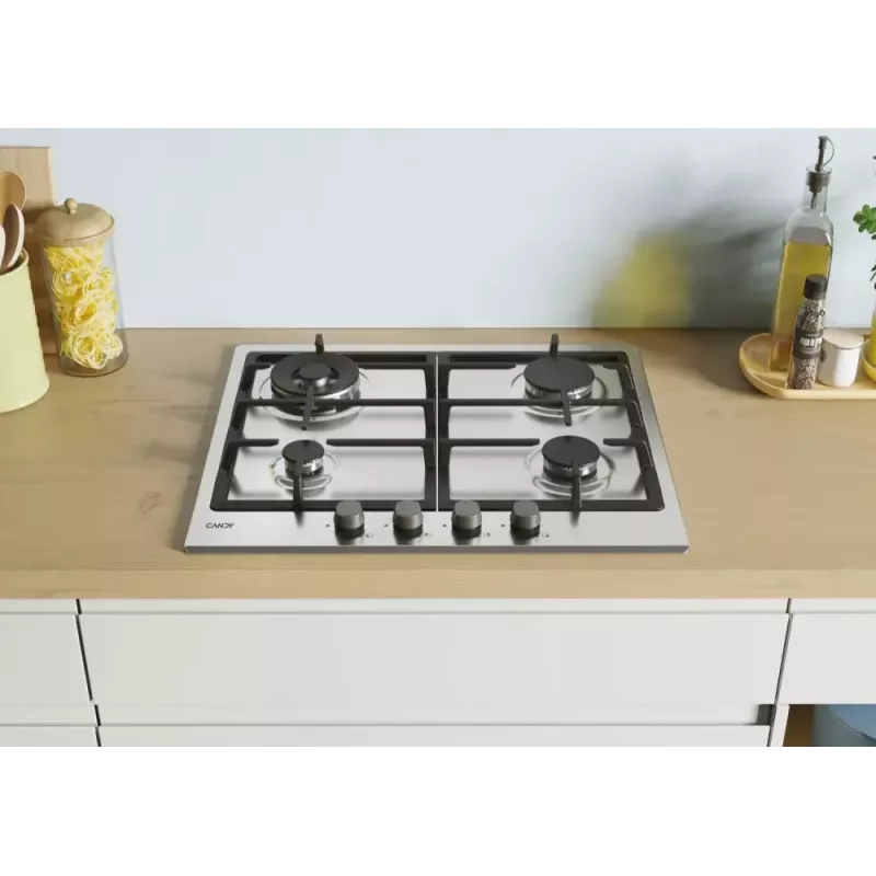 Candy Idea CHG6BR4WX Nerūdijančio plieno įmontuojama 60 cm dujinė kaitlentė 4 zonos