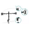 DIGITUS Univer.dual Monitor Clamp Mount 17-32in 2x 8kg (max.) Juoda
