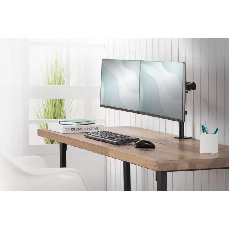 DIGITUS Univer.dual Monitor Clamp Mount 17-32in 2x 8kg (max.) Juoda