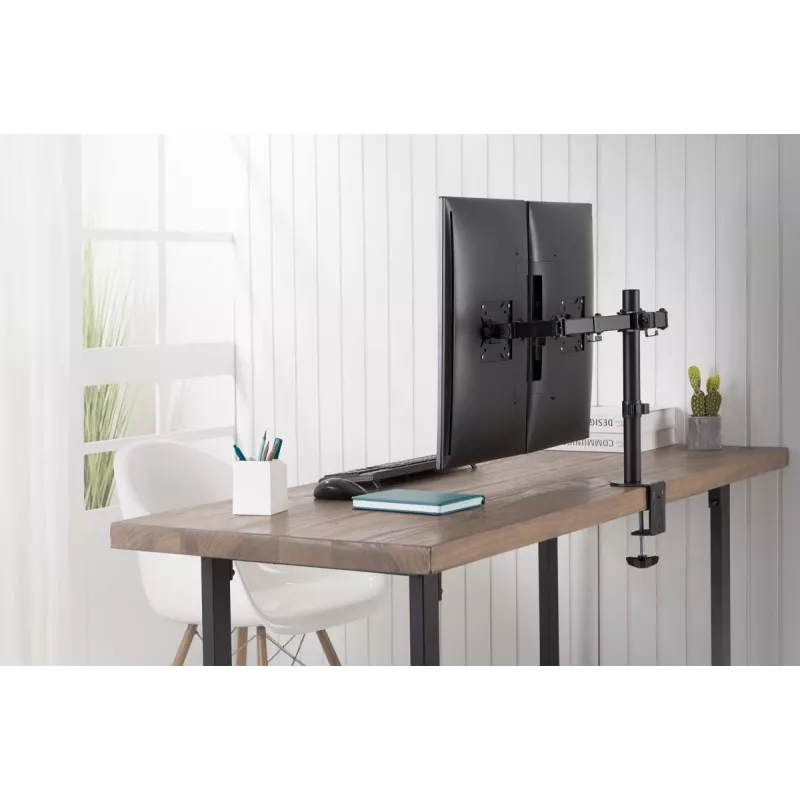 DIGITUS Univer.dual Monitor Clamp Mount 17-32in 2x 8kg (max.) Juoda