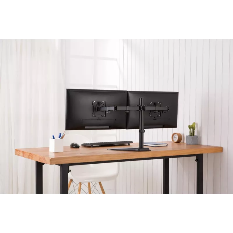 DIGITUS universalus dviejų monitorių stovas 17–32 colių 2x 8 kg (maks.) juodas