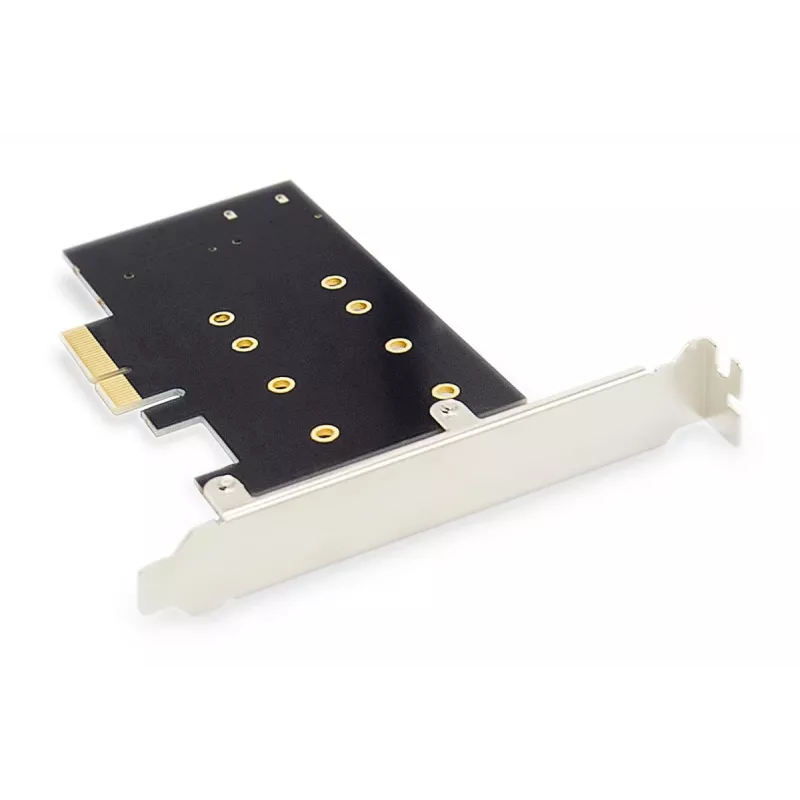 DIGITUS M.2 NGFF/NVMe SSD plėtros kortelė, palaikanti B, M ir B+M raktus, 80, 60, 42 ir 30 mm dydžius