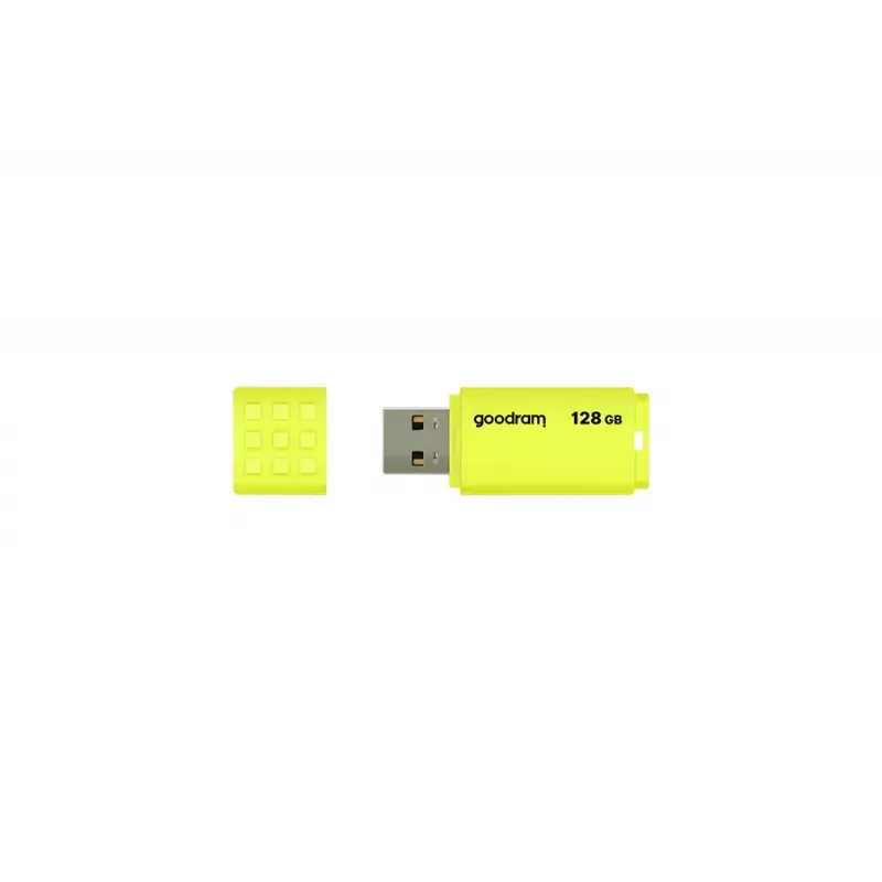 “flash drive” GOODRAM UME2 128 GB USB 2.0 Type-A, geltonas, 21×51 mm