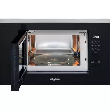 Mikrobangų krosnelė su griliu, įmontuojama WHIRLPOOL WMF201G, 800 W, 20 l, nerūdijantis plienas/juoda