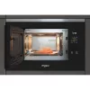 Mikrobangų krosnelė su griliu, įmontuojama WHIRLPOOL WMF201G, 800 W, 20 l, nerūdijantis plienas/juoda