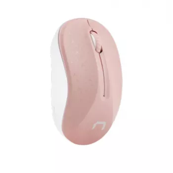 Wireless RF Optical pelė NATEC Toucan Office — Ambidextrous, 1600 DPI, 3 Buttons, Wheel, White/Pink