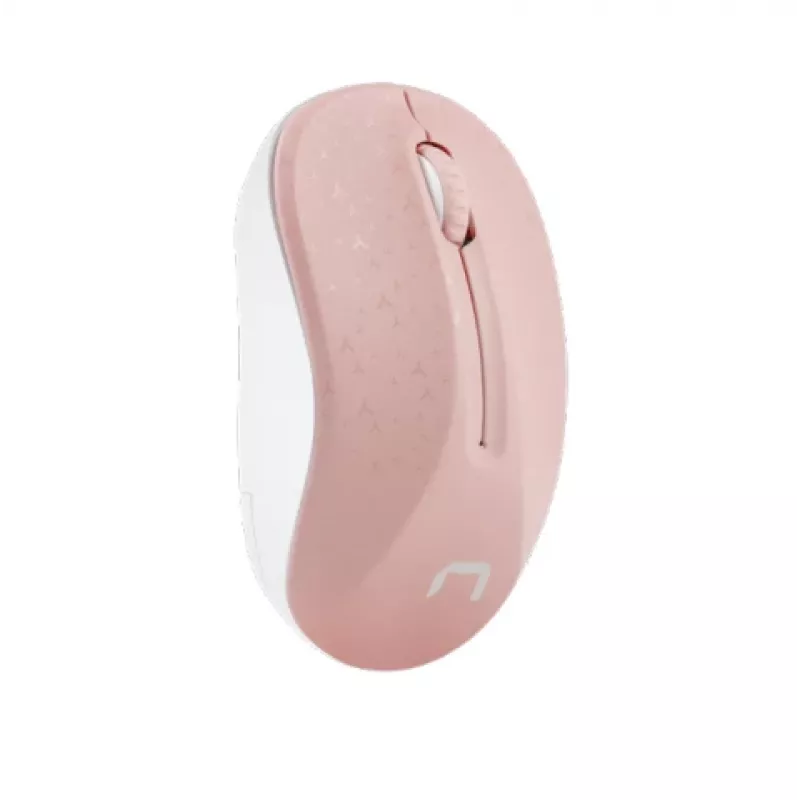 Wireless RF Optical pelė NATEC Toucan Office — Ambidextrous, 1600 DPI, 3 Buttons, Wheel, White/Pink