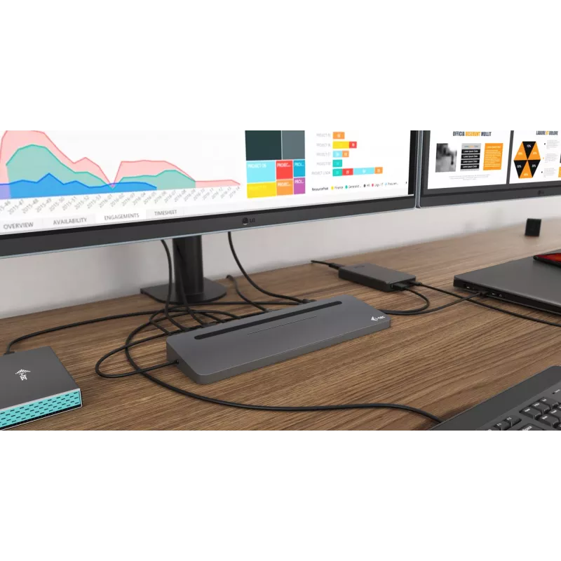 i-tec Metal USB-C ergonomiška 4K 3x ekrano dokavimo stotelė + Power Delivery 85 W