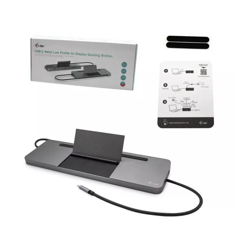i-tec Metal USB-C ergonomiška 4K 3x ekrano dokavimo stotelė + Power Delivery 85 W