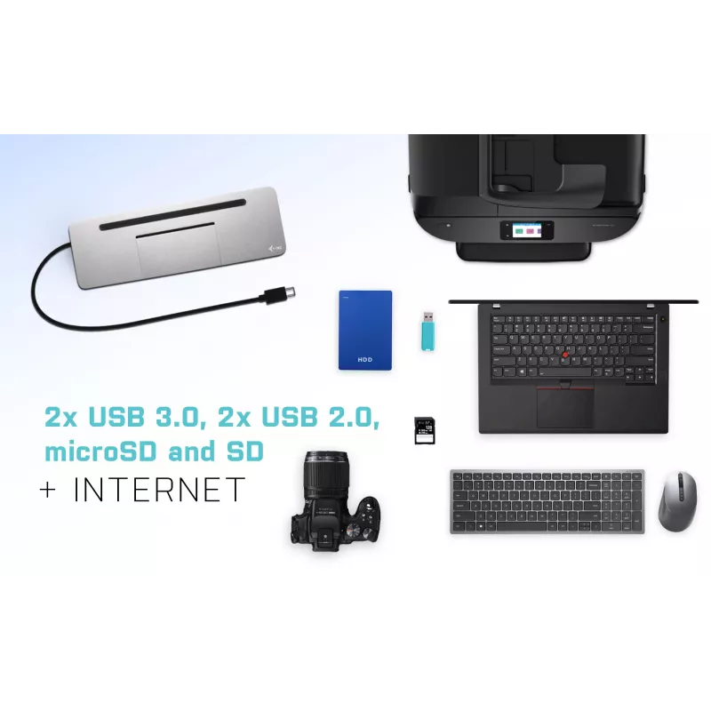 i-tec Metal USB-C ergonomiška 4K 3x ekrano dokavimo stotelė + Power Delivery 85 W
