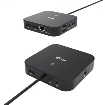 i-tec USB-C dviejų ekranų dokų stotelė su 100 W maitinimo tiekimu