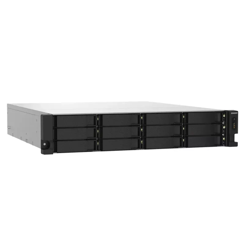 QNAP TS-1232PXU-RP NAS stelažinis (2U) Annapurna Labs AL324 4 GB DDR4 0 TB QNAP QTS juoda