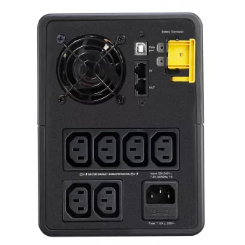 APC Back-UPS, 1600VA, bokšto tipo, 230V, 6 IEC C13 lizdai, AVR, linijinė-interaktyvi, 1,6 kVA, 900 W, sinusinė banga, 140 V, 300 V