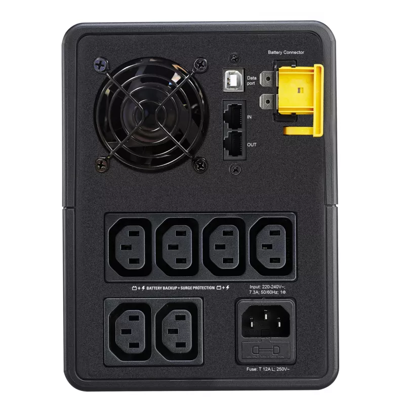 APC Back-UPS, 1600VA, bokšto tipo, 230V, 6 IEC C13 lizdai, AVR, linijinė-interaktyvi, 1,6 kVA, 900 W, sinusinė banga, 140 V, 300 V