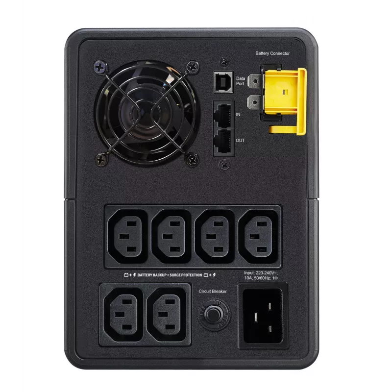 APC Back-UPS, 2200VA, Tower, 230V, 6x IEC C13 lizdai, AVR, linijinis-interaktyvus, 2,2 kVA, 1200 W, sinusinis, 140 V, 300 V