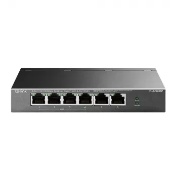 TP-Link TL-SF1006P tinklo jungiklis Nevaldomas Fast Ethernet (10/100) Power over Ethernet (PoE) Juoda