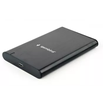 GEMBIRD USB 3.1 2,5 colio SATA HDD korpusas su Type-C prievadu, šlifuotas aliuminis - juoda