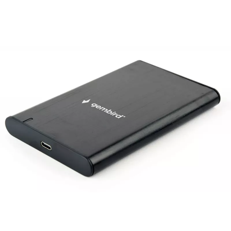 GEMBIRD USB 3.1 2,5 colio SATA HDD korpusas su Type-C prievadu, šlifuotas aliuminis - juoda