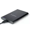 GEMBIRD USB 3.1 2,5 colio SATA HDD korpusas su Type-C prievadu, šlifuotas aliuminis - juoda