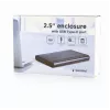 GEMBIRD USB 3.1 2,5 inch SATA HDD korpusas su Type-C prievadu, šlifuotas aliuminis - pilka