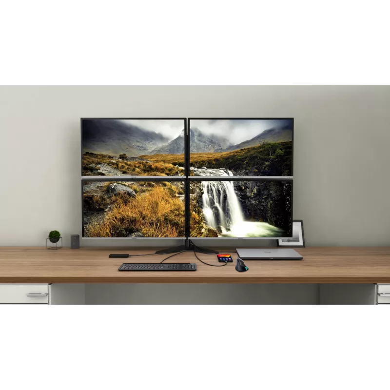 Docking stotelė i-tec USB-C Quattro Display su 85 W galios tiekimu