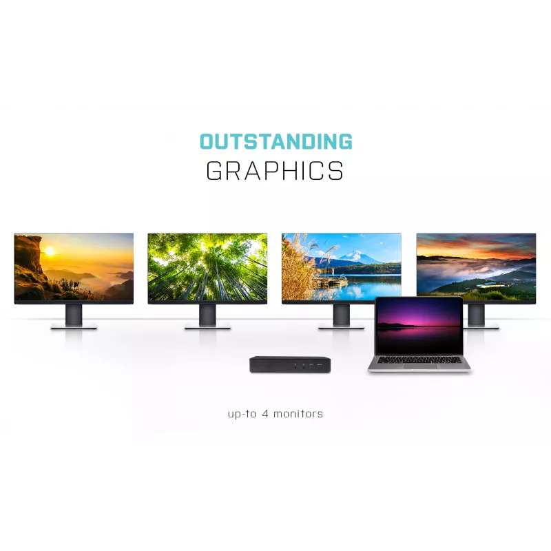 Docking stotelė i-tec USB-C Quattro Display su 85 W galios tiekimu