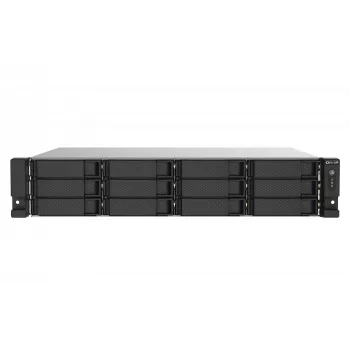 QNAP TS-1273AU-RP-8G NAS / saugojimo serveris Stelažas (2U) Ryzen Embedded V1500B 8 GB DDR4 0 TB QNAP QTS Aliuminis, Juoda