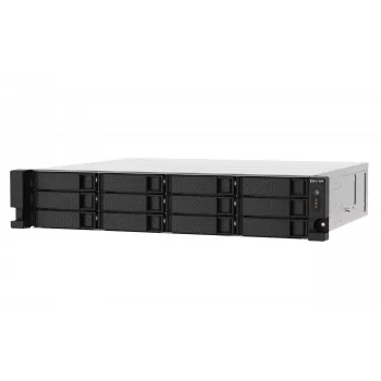 QNAP TS-1273AU-RP-8G NAS / saugojimo serveris Stelažas (2U) Ryzen Embedded V1500B 8 GB DDR4 0 TB QNAP QTS Aliuminis, Juoda