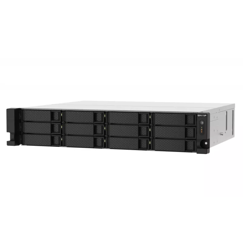 QNAP TS-1273AU-RP-8G NAS / saugojimo serveris Stelažas (2U) Ryzen Embedded V1500B 8 GB DDR4 0 TB QNAP QTS Aliuminis, Juoda