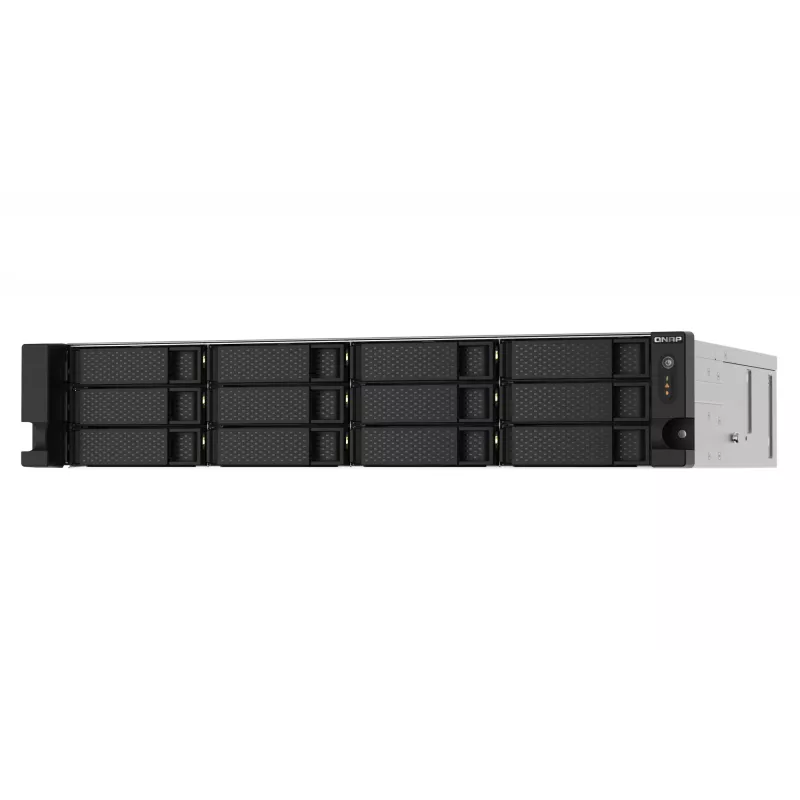 QNAP TS-1273AU-RP-8G NAS / saugojimo serveris Stelažas (2U) Ryzen Embedded V1500B 8 GB DDR4 0 TB QNAP QTS Aliuminis, Juoda
