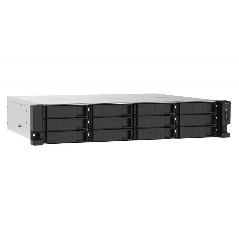 QNAP TS-1273AU-RP-8G NAS / saugojimo serveris Stelažas (2U) Ryzen Embedded V1500B 8 GB DDR4 0 TB QNAP QTS Aliuminis, Juoda