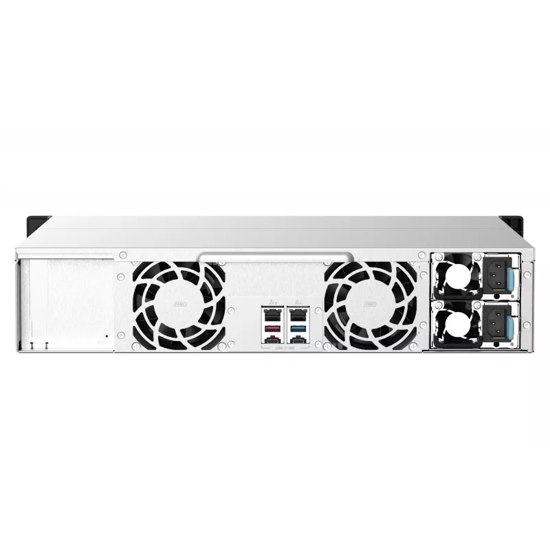 QNAP TS-1273AU-RP-8G NAS / saugojimo serveris Stelažas (2U) Ryzen Embedded V1500B 8 GB DDR4 0 TB QNAP QTS Aliuminis, Juoda