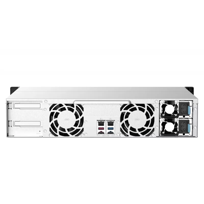 QNAP TS-1273AU-RP-8G NAS / saugojimo serveris Stelažas (2U) Ryzen Embedded V1500B 8 GB DDR4 0 TB QNAP QTS Aliuminis, Juoda