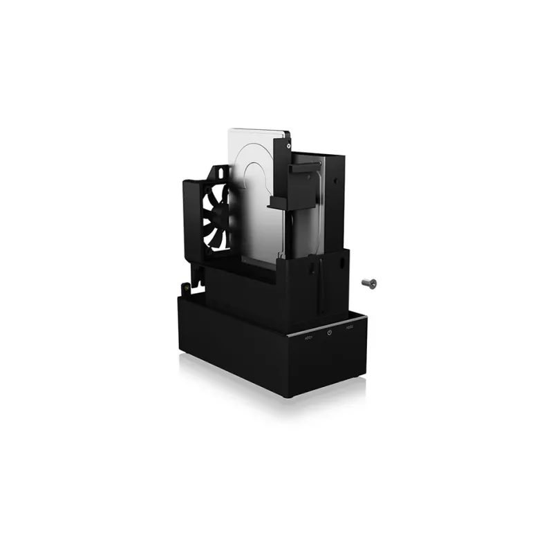 ICY BOX IB-RD3621-C31 diskų masyvas 0 TB Staliniams kompiuteriams Juoda
