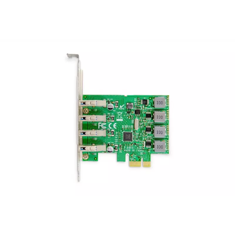 DIGITUS USB Pci-e Add-On kortelė USB3.0, 4 prievadų A/F, lustų rinkinys: VL805, maitinama iš magistralės